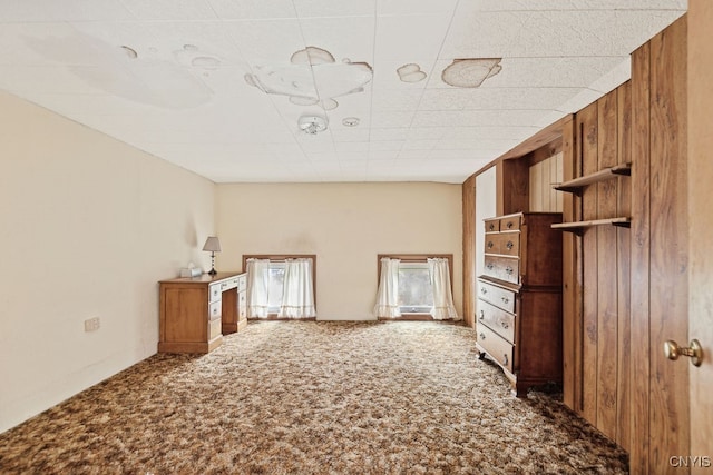 interior space with wood walls