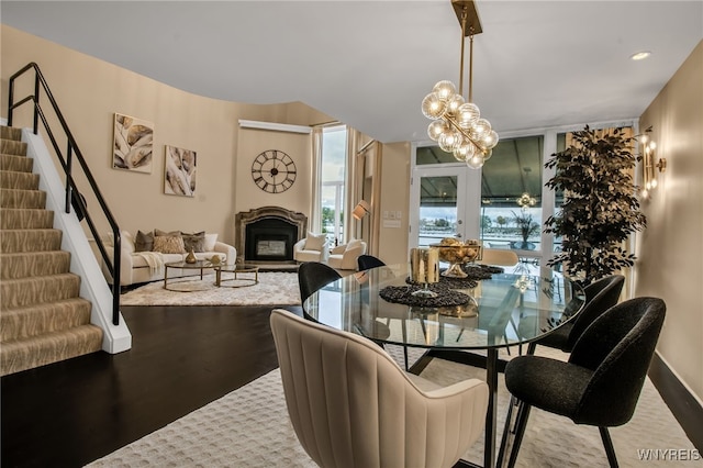 dining room with hardwood / wood-style floors