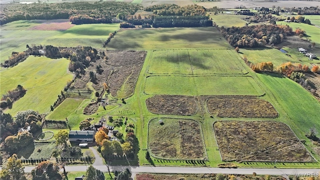 bird's eye view featuring a rural view