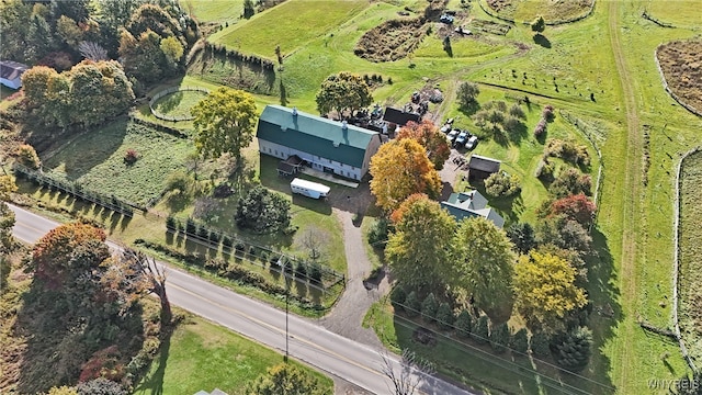 aerial view with a rural view