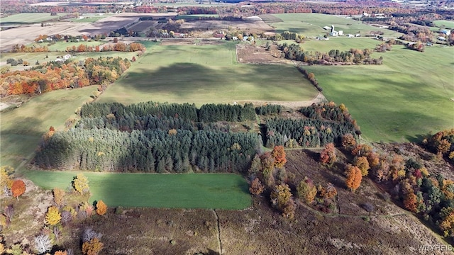 aerial view featuring a rural view