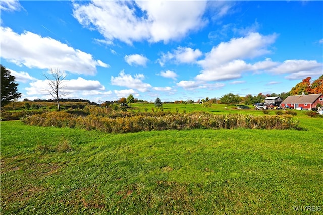 view of yard featuring a rural view