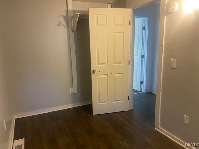 interior space featuring dark hardwood / wood-style flooring