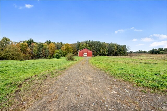 exterior space featuring a rural view