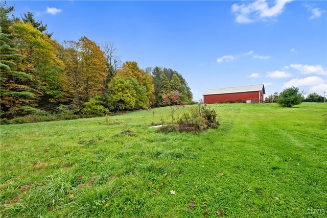 view of yard featuring a rural view