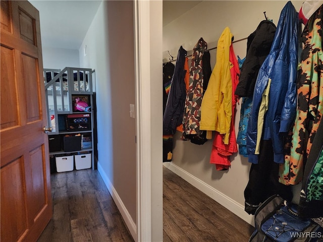 interior space featuring dark hardwood / wood-style floors