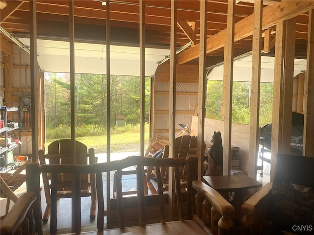 view of sunroom