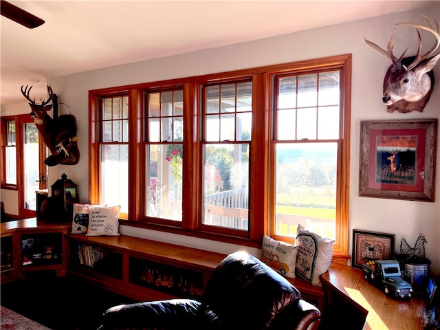 interior space featuring wood-type flooring