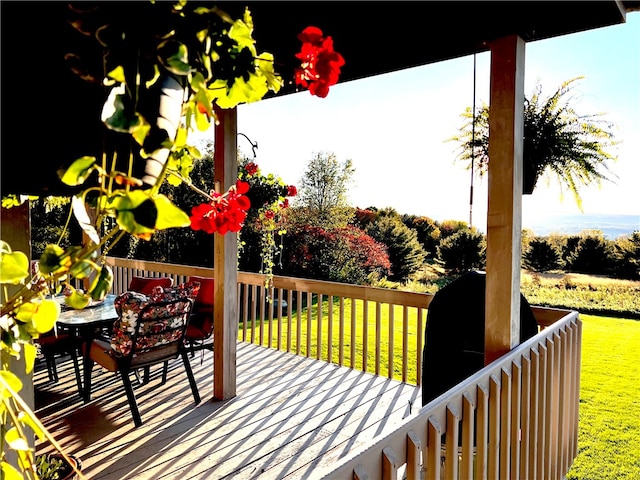 exterior space with a wooden deck