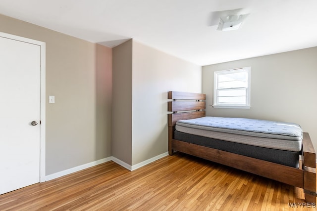 bedroom featuring light hardwood / wood-style flooring