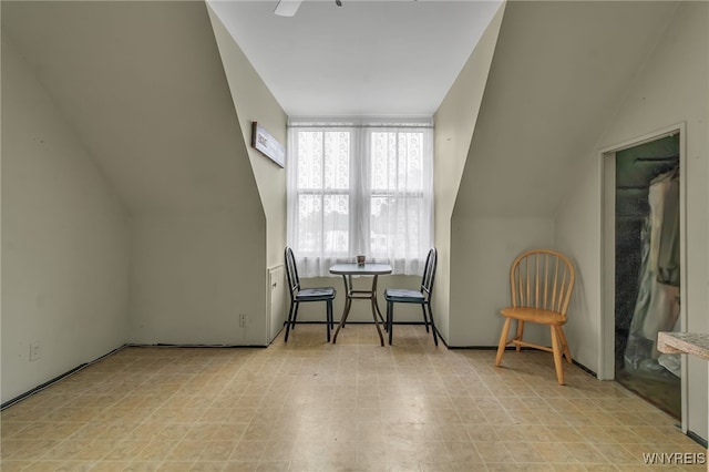 bonus room featuring vaulted ceiling