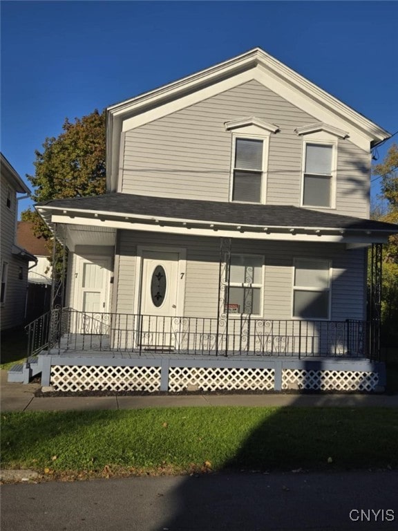 view of front of house featuring covered porch