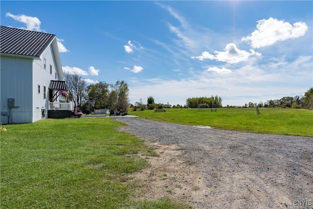 view of street featuring a rural view