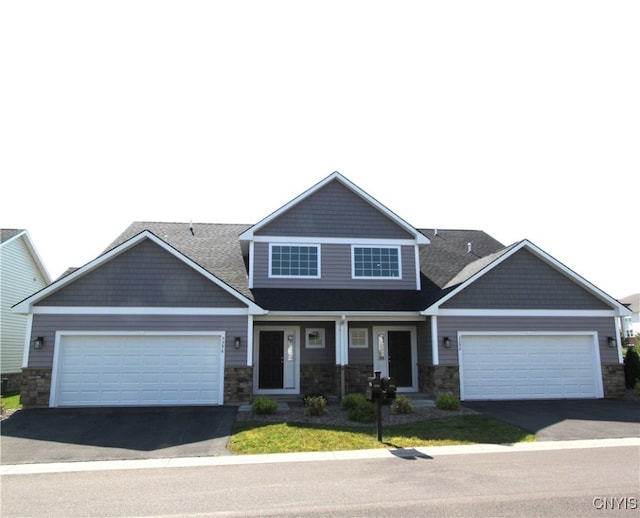 craftsman-style house with a garage