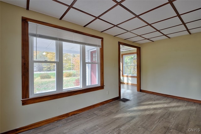 empty room featuring light hardwood / wood-style flooring