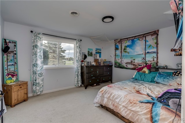 view of carpeted bedroom