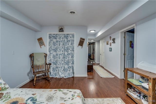 interior space featuring dark hardwood / wood-style floors