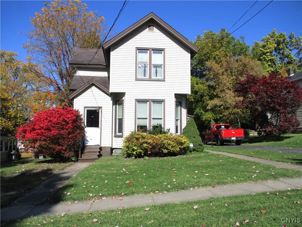 view of property with a front yard