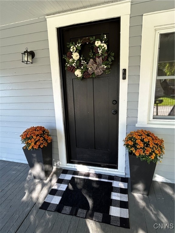 view of doorway to property