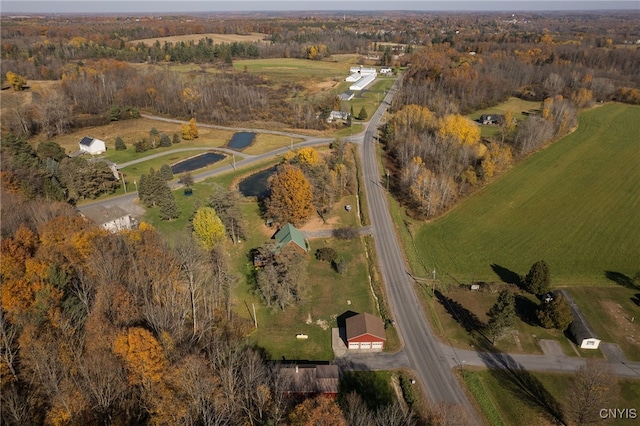 drone / aerial view featuring a rural view