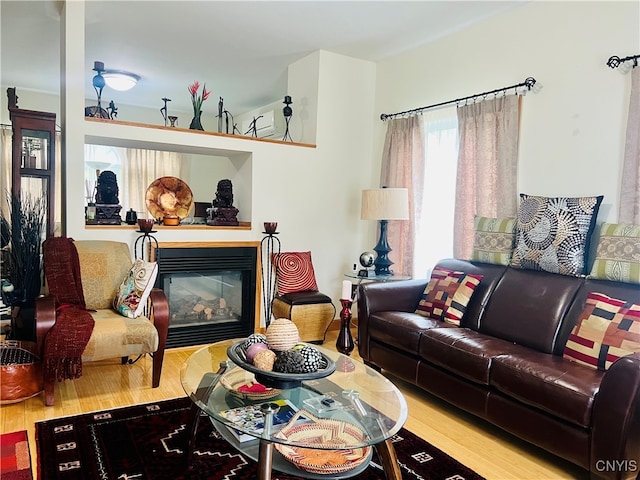 living room featuring hardwood / wood-style floors