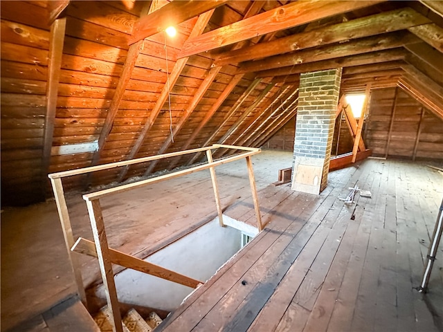 view of attic