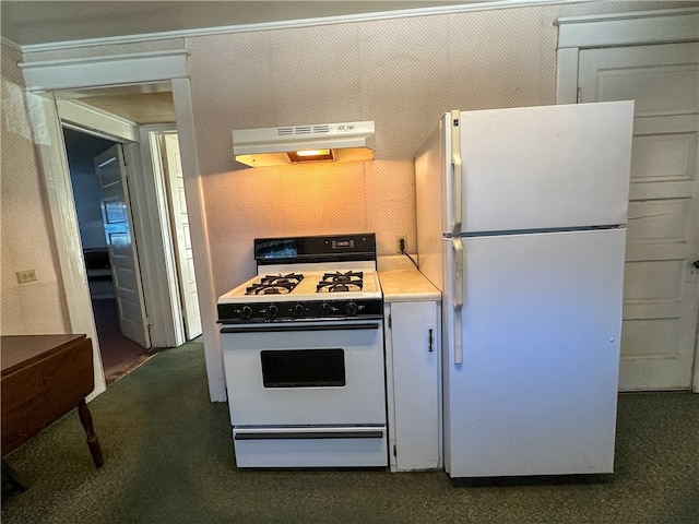 kitchen with white appliances