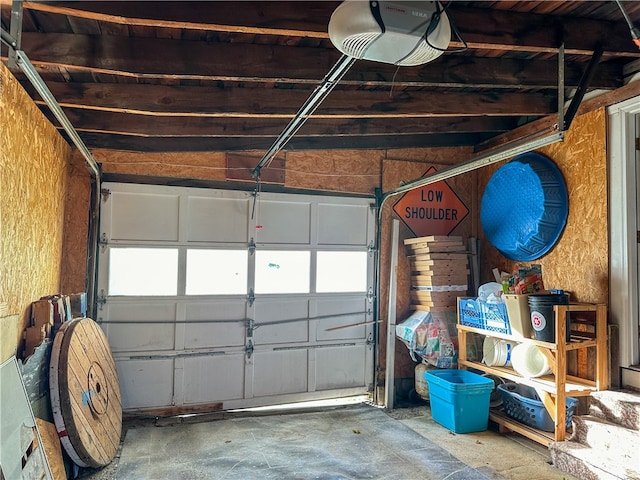 garage featuring a garage door opener