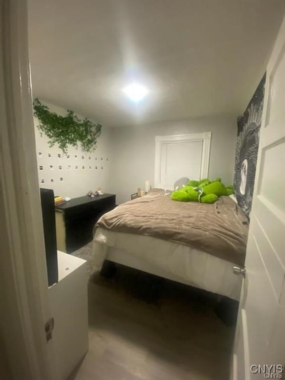 bedroom featuring hardwood / wood-style flooring