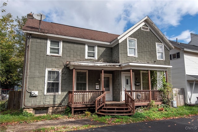 view of front of house featuring covered porch