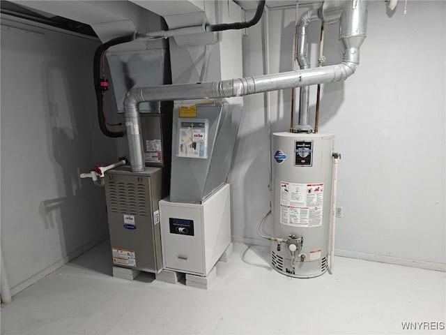 utilities featuring gas water heater