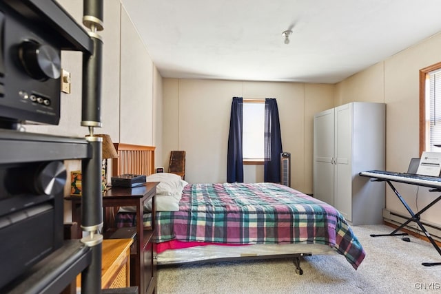 bedroom featuring carpet