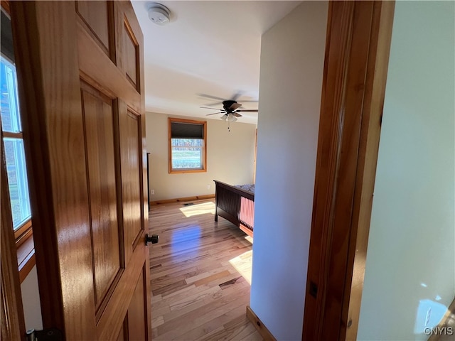 hallway featuring light hardwood / wood-style floors