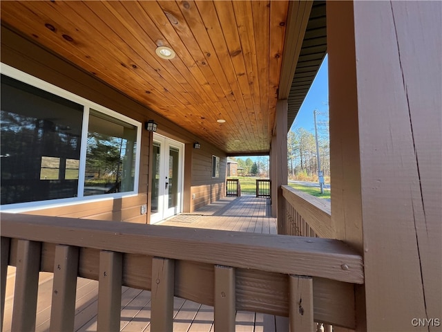 deck with french doors