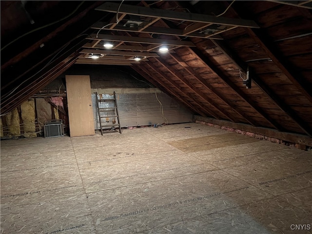 view of attic