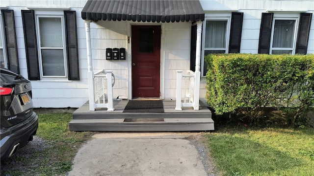 view of doorway to property