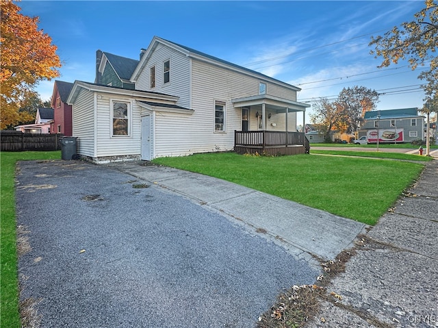 exterior space with a lawn