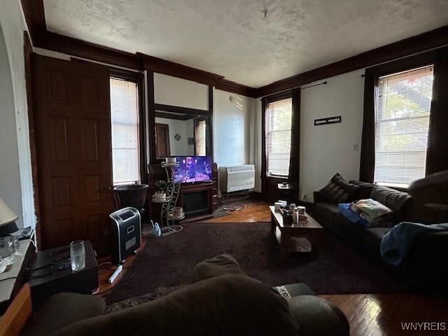 97 Linwood Ave, Buffalo, NY 14209 - living room featuring a healthy amount of sunlight and wood finished floors