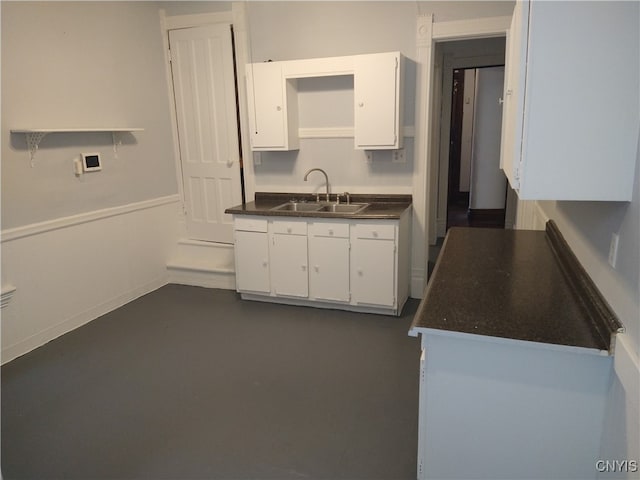 kitchen with sink and white cabinets