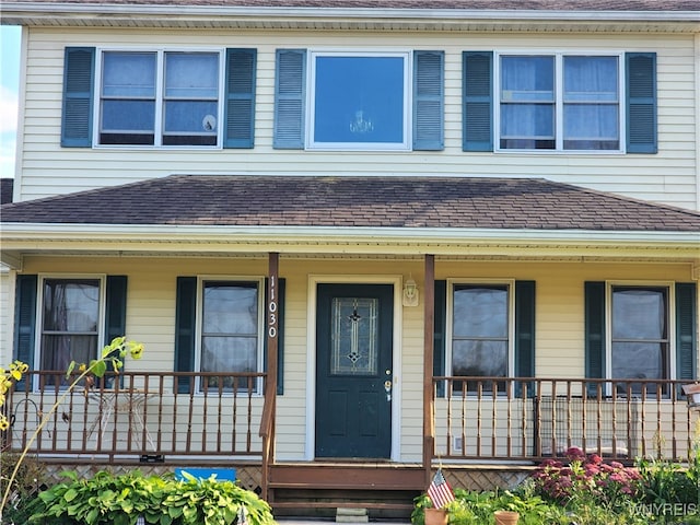 view of front of home with a porch