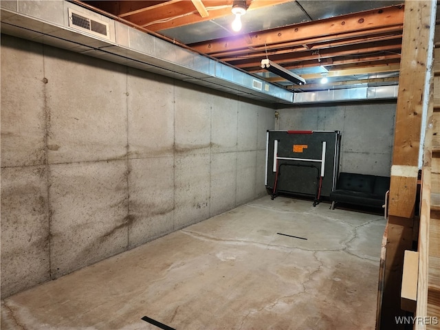 view of basement