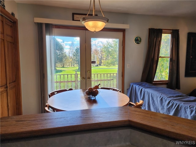 dining room with french doors