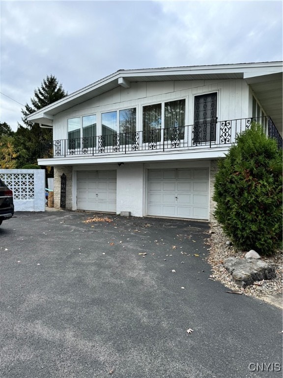 view of home's exterior with a garage