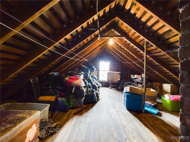 view of attic