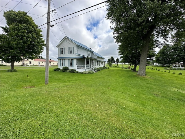 exterior space featuring a front lawn