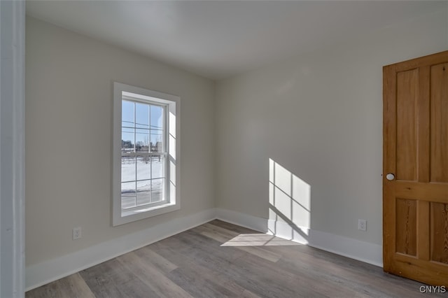 empty room featuring light hardwood / wood-style flooring