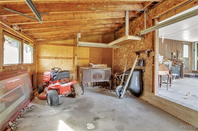 view of storage area