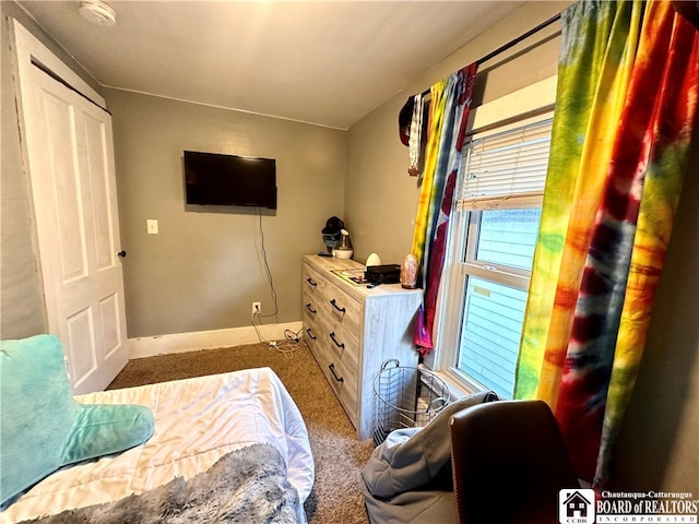 view of carpeted bedroom