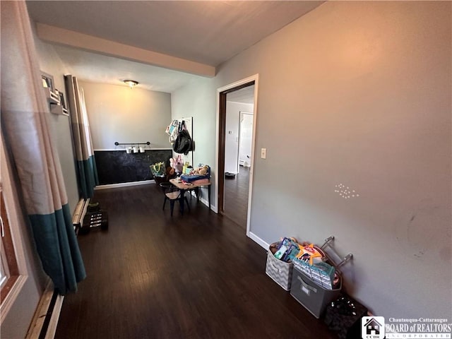 311 Nevins St, Dunkirk-City, NY 14048 - hallway featuring wood finished floors and baseboards