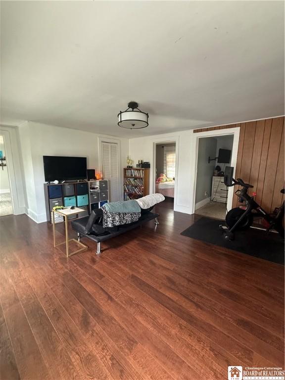 311 Nevins St, Dunkirk-City, NY 14048 - bedroom featuring wood finished floors and baseboards